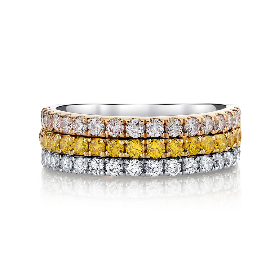 TVON 14K 1.05cttw VS Fancy Color Diamond Band Ring