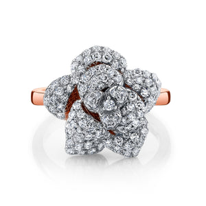 14K 1.01cttw VS Diamond Flower Ring