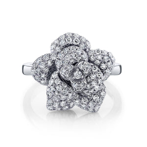 14K 1.01cttw VS Diamond Flower Ring