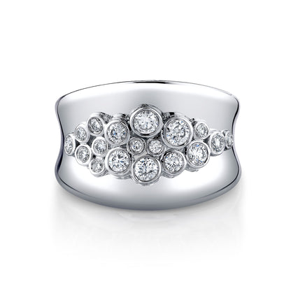 14K 0.60cttw VS White Diamond Cigar Band Ring