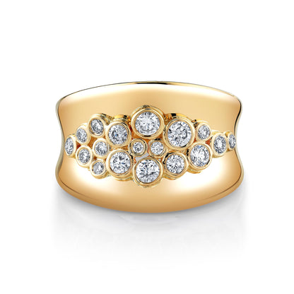 14K 0.60cttw VS White Diamond Cigar Band Ring