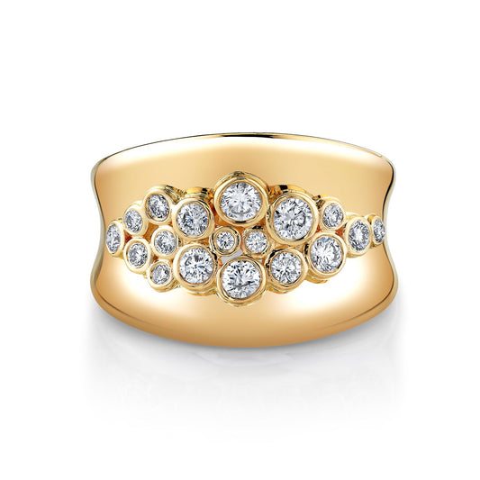 14K 0.60cttw VS White Diamond Cigar Band Ring