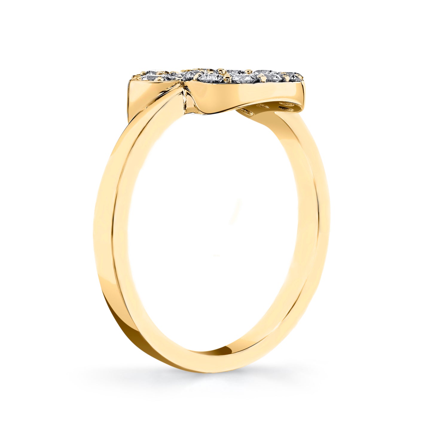 14K 0.42cttw VS White Diamond Paw Ring
