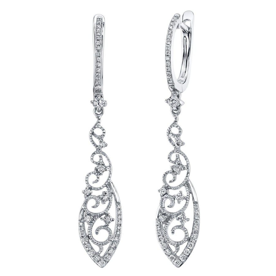 VS Diamond Lace Drop Earrings | TVON