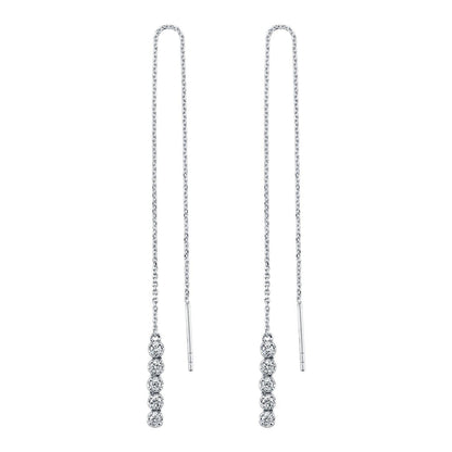 TVON 14K 0.21cttw VS Diamond Threader Earrings