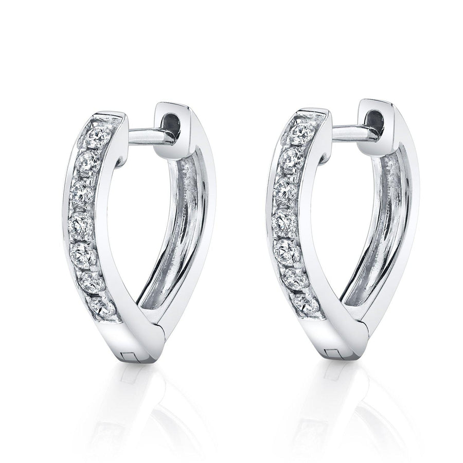 Tapered VS Diamond Huggie Earrings | TVON