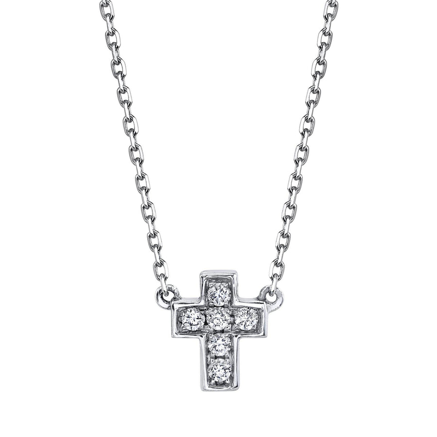 Petite VS Diamond Cross Necklace | TVON
