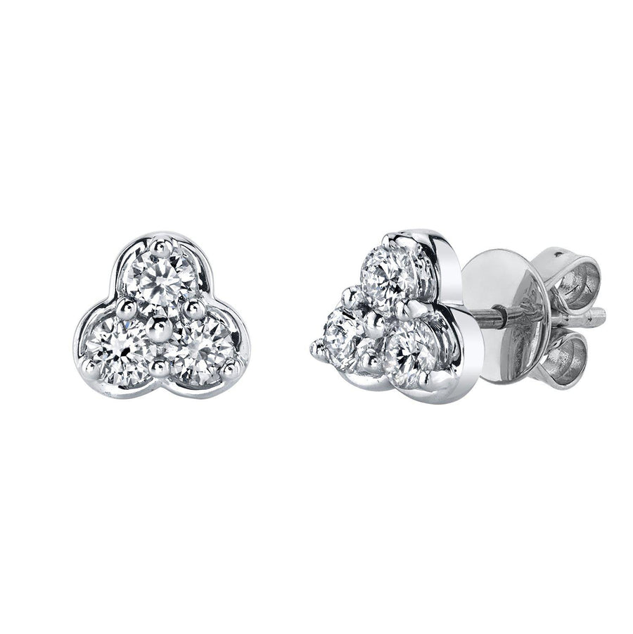Petite Cluster VS Diamond Stud Earrings | TVON