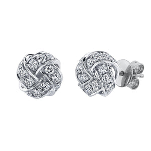 VS Diamond Love Knot Stud Earrings | TVON