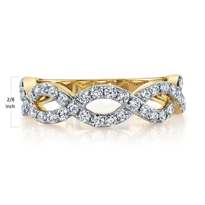 TVON 14K 0.72cttw VS Diamond Infinity Band Ring