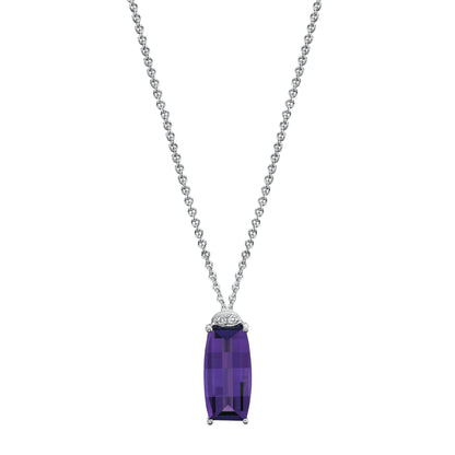 14K 1.62 Cts Citrine 0.01 Cttw VS Diamond Pendant - TVON.com