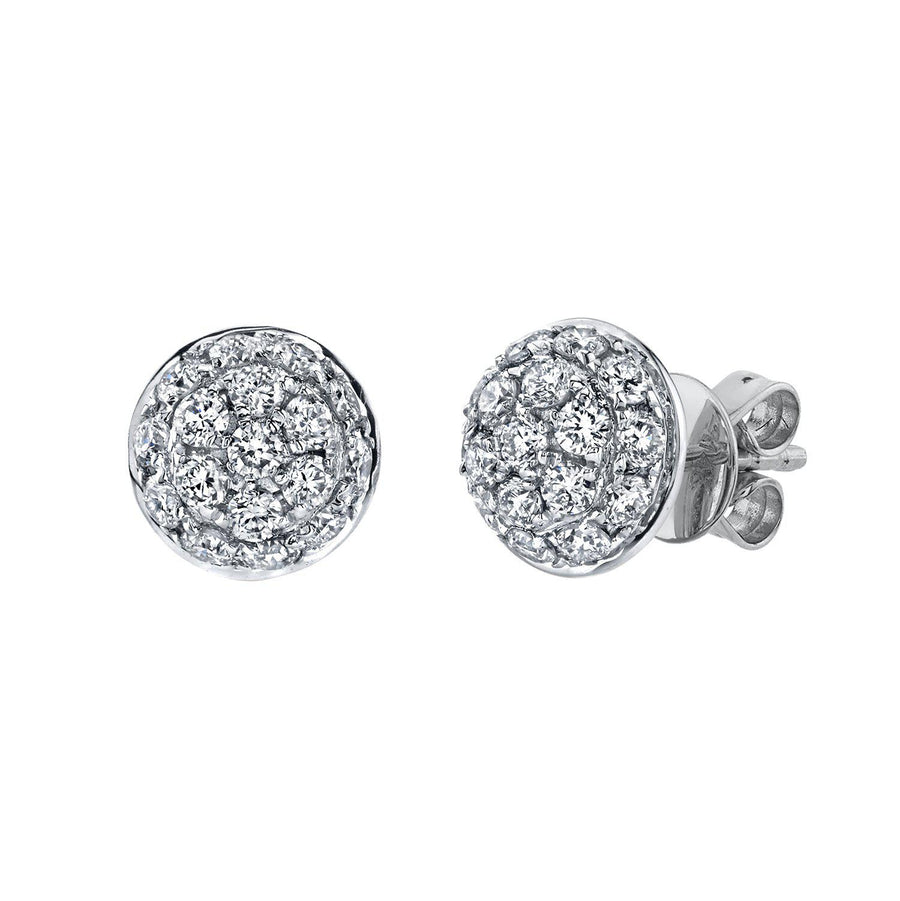 VS Diamond Dome Cluster Stud Earrings | TVON