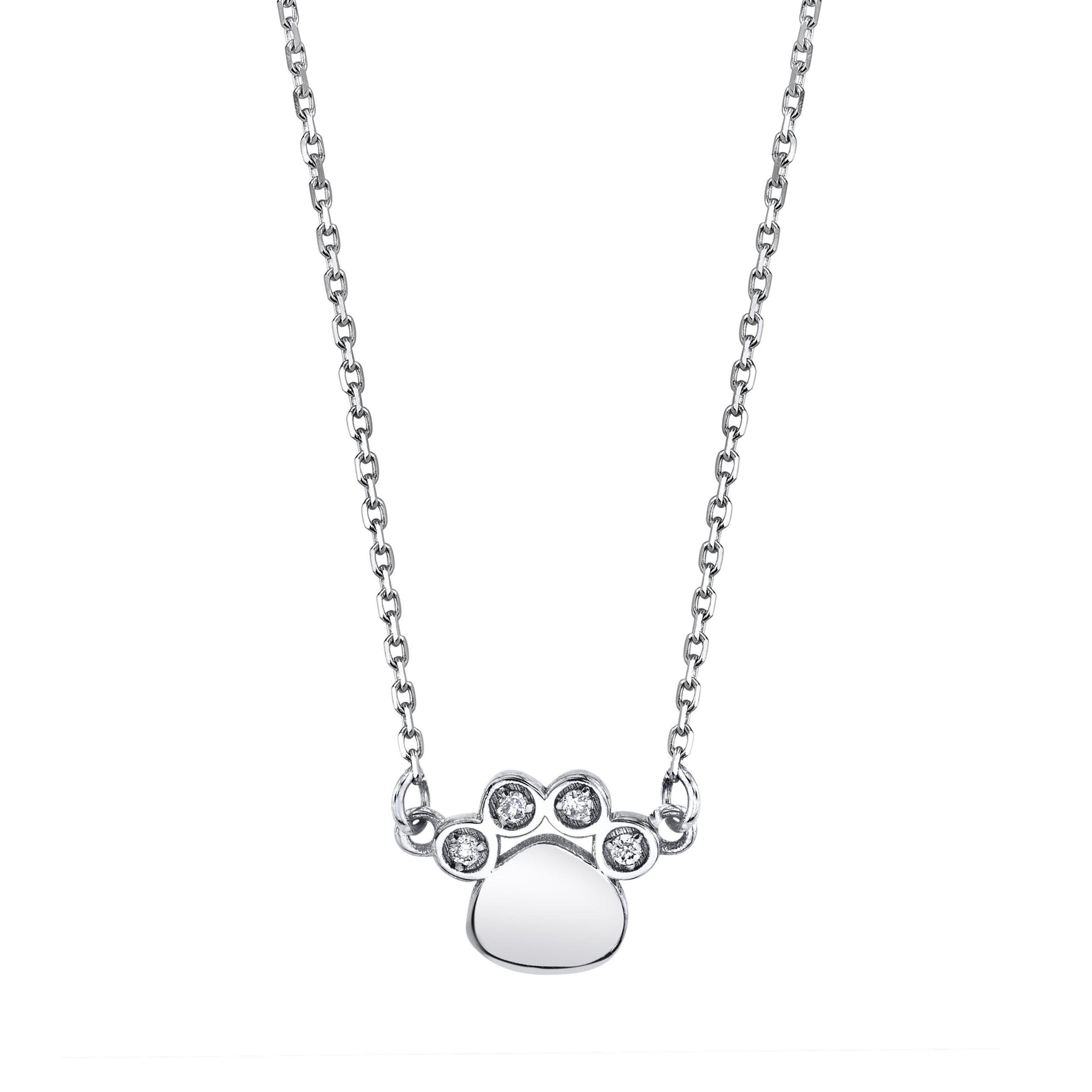 TVON 14K 0.02cttw VS Diamond Paw Necklace