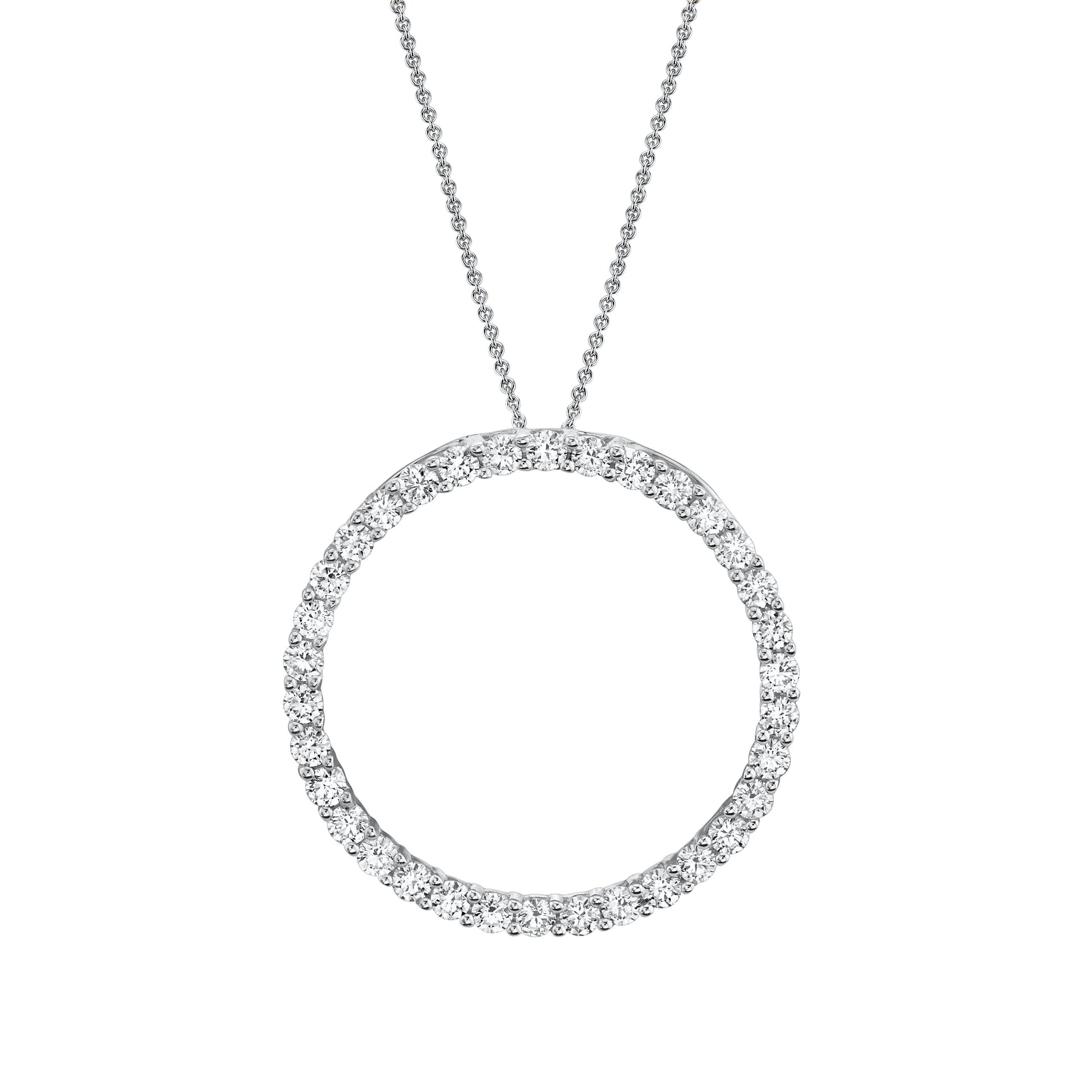 TVON 14K 1.18cttw VS Diamond Circle Pendant