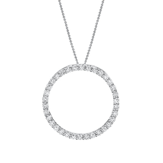 TVON 14K 1.18cttw VS Diamond Circle Pendant