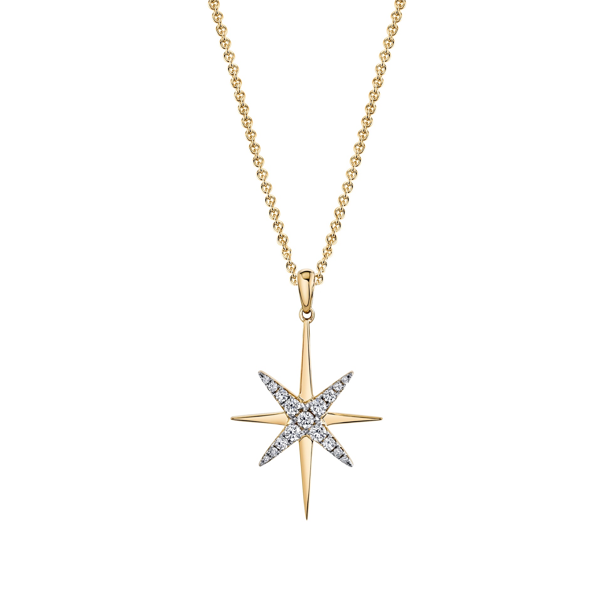 TVON 14K 0.51cttw VS Diamond North Star Pendant