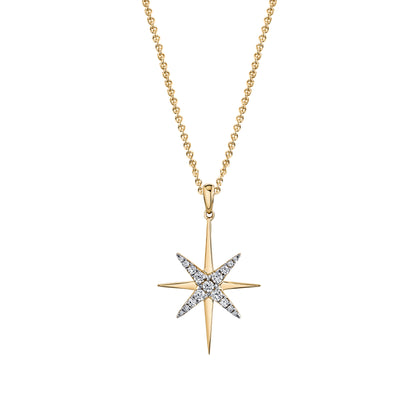 TVON 14K 0.51cttw VS Diamond North Star Pendant