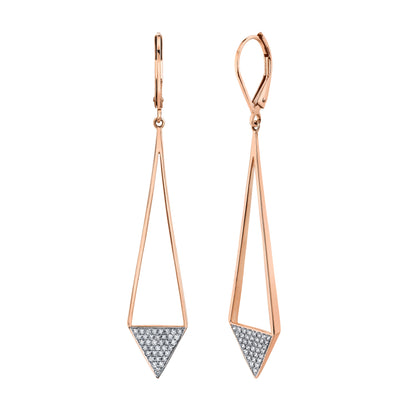 TVON 14K 0.35cttw VS Diamond Drop Earrings