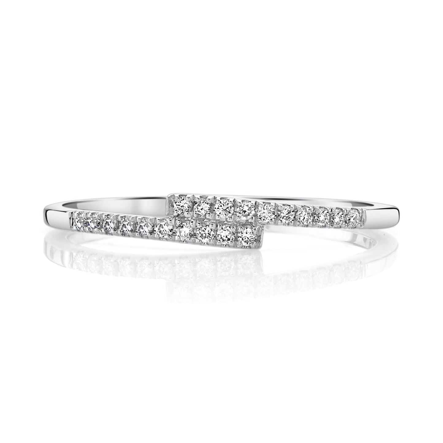 TVON 14K 0.10cttw VS Diamond Bypass Ring