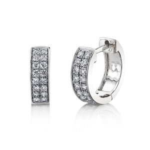 Wide VS Diamond Huggie Earrings | TVON