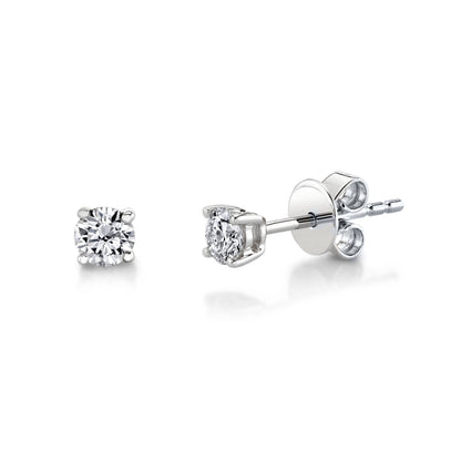 TVON 14K 0.28cttw VS Diamond Solitaire Stud Earrings