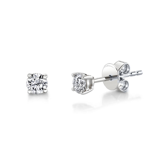 TVON 14K 0.28cttw VS Diamond Solitaire Stud Earrings