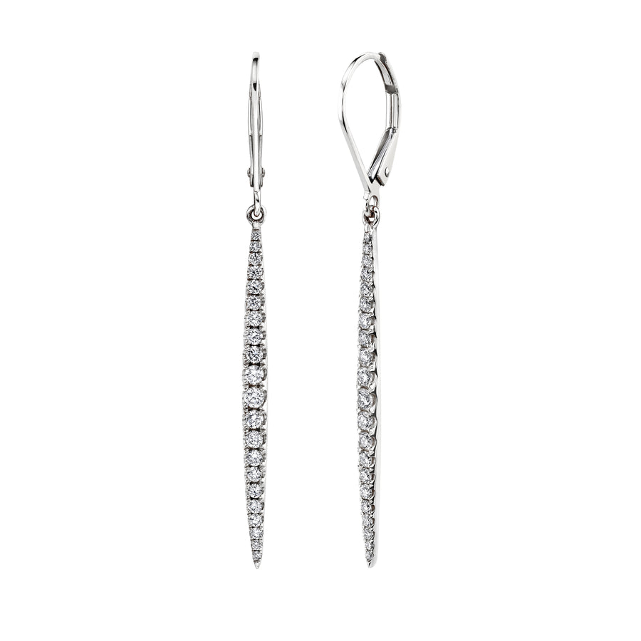 VS Diamond Stiletto Drop Earrings | TVON