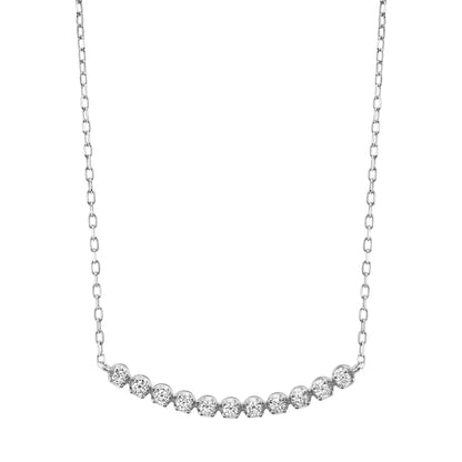 TVON 14K 0.23cttw VS Diamond Smile Necklace