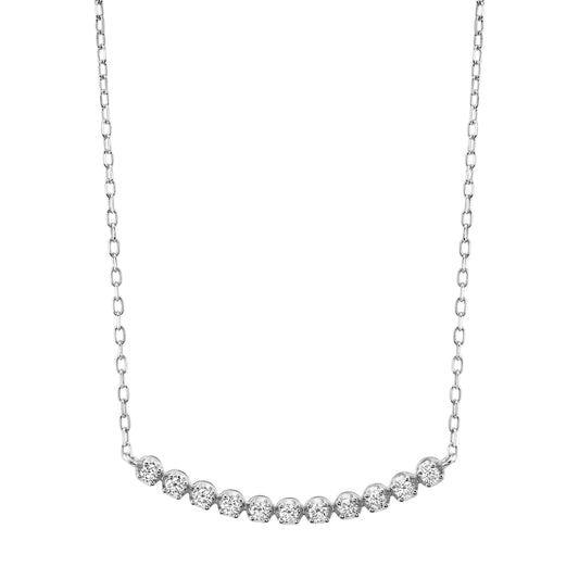 TVON 14K 0.23cttw VS Diamond Smile Necklace