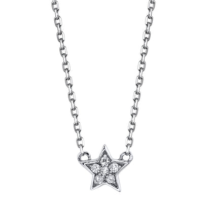 TVON 14K 0.02cttw VS Diamond Star Necklace