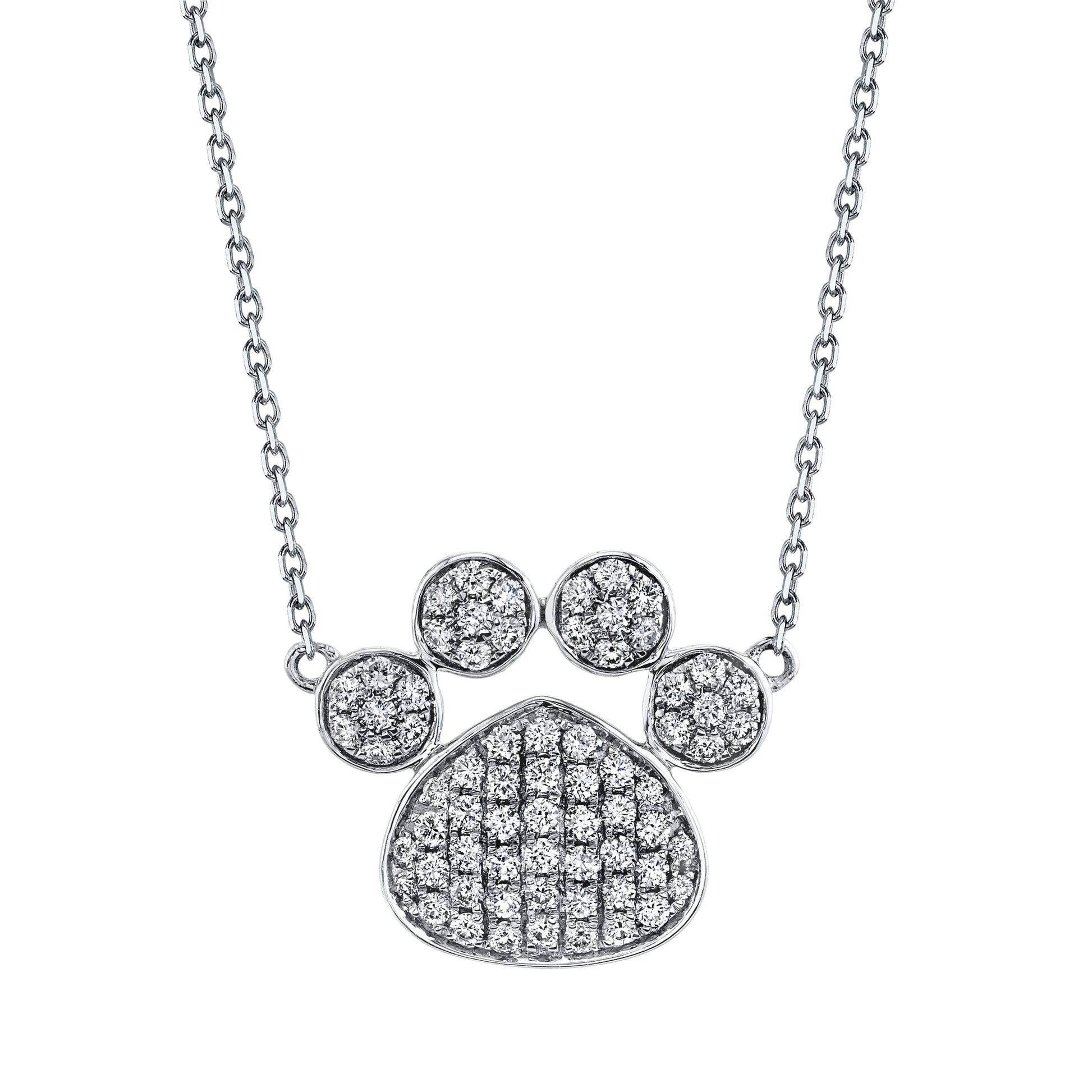 TVON 14K 0.43cttw VS Diamond Paw Necklace