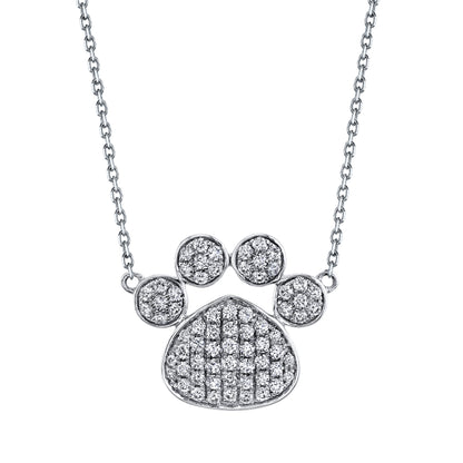 TVON 14K 0.43cttw VS Diamond Paw Necklace