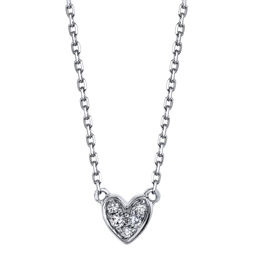TVON 14K 0.02cttw VS Diamond Heart Necklace