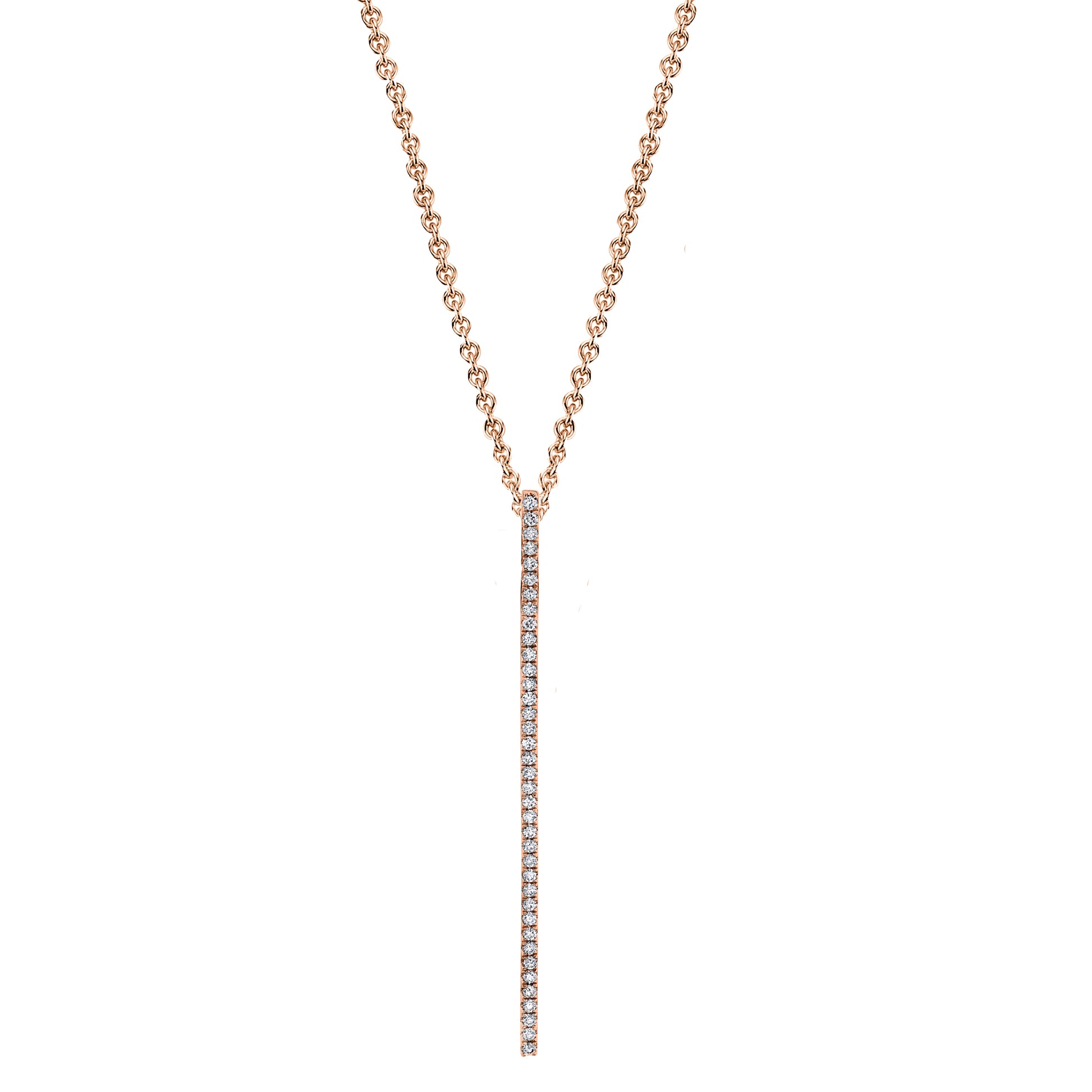 TVON 14K 0.30cttw VS Diamond Stiletto Bar Pendant